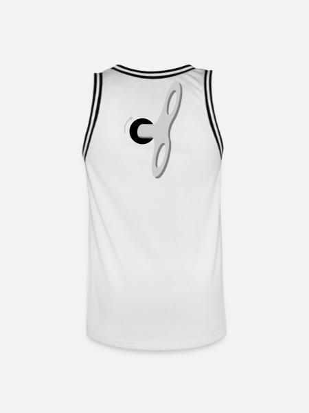 Humans are a machine - Men's Basketball Jersey - white/black