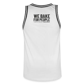 we_bake_for_people - Maillot de basket Homme - blanc/noir - Dos - AI Model Male 185 dark (185cm)