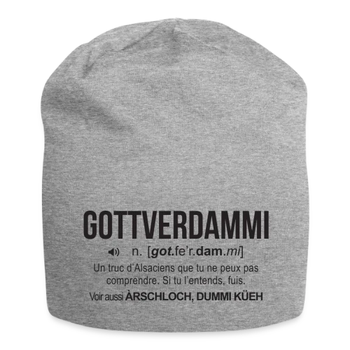 Gottverdammi Définition Alsace - Bonnet en jersey