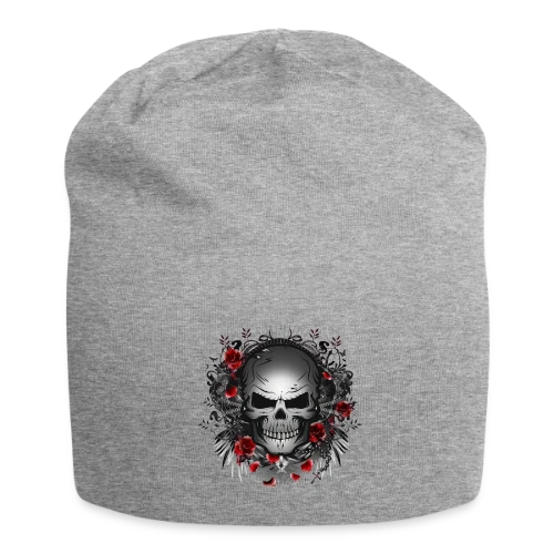 Crâne Gothique Mystique aux Roses Rouges - Bonnet en jersey