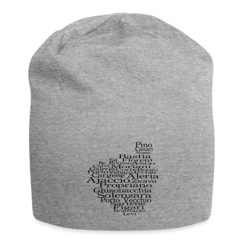 Carte Corse Villes Typographie - Bonnet en jersey