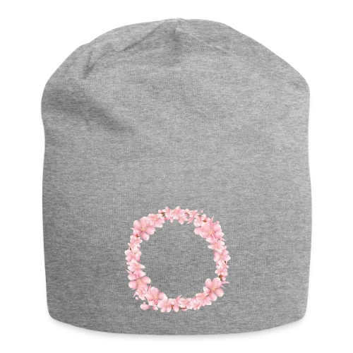 Couronne Florale Rosée : L'Éclat du Printemps - Bonnet en jersey