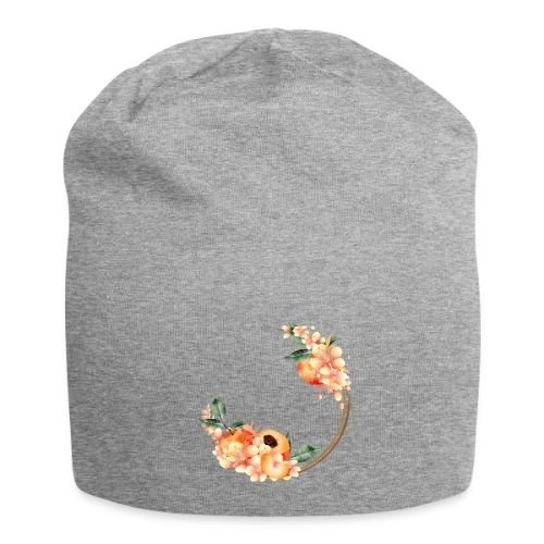 Pêche et Fleur en Couronne Tendance - Bonnet en jersey