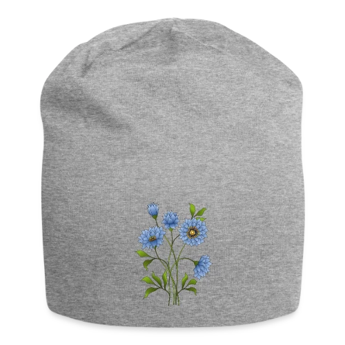 Éclat Floral Bleu - Bonnet en jersey