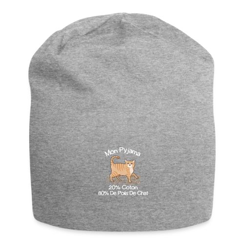 T-shirt Humour 'Mon Pyjama 80% Poils de Chat' - Bonnet en jersey