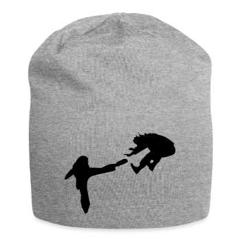 Kampf - Jersey-Beanie - Grau meliert - Vorne