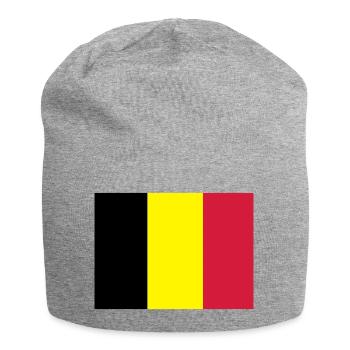 Belgian Flag - Jersey Beanie - heather grey - Front