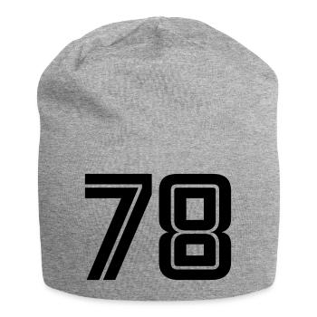 78 - Jersey Beanie - heather grey - Front