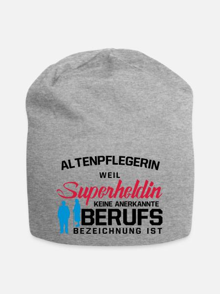 Altenpflegerin - Jersey-Beanie - Grau meliert