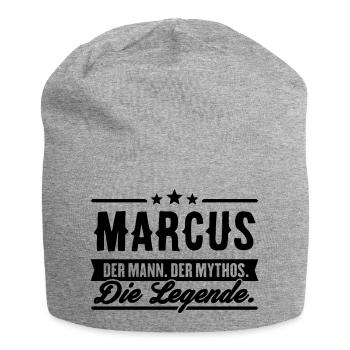 Man Myth Legend Marcus - Jersey Beanie - heather grey - Front