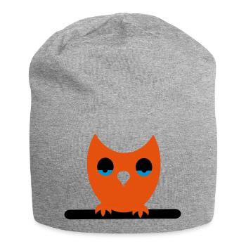Chouette - Bonnet en jersey - gris chiné - Devant
