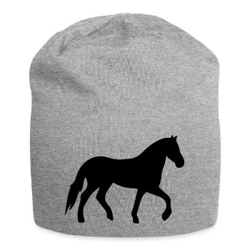 horse - Jersey-Beanie - Grau meliert - Vorne