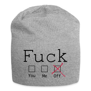 Fuck off 2c - Jersey Beanie - heather grey - Front