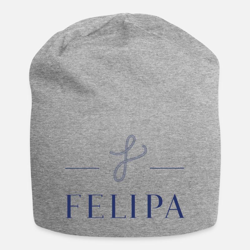 felipa Logo print - Jersey-Beanie - Grau meliert