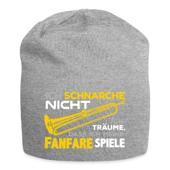 Blasmusik - Ich schnarche nicht .. Fanfare - Jersey-Beanie - Grau meliert - Vorne