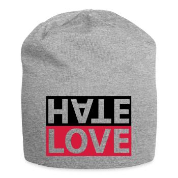 Haine Love Hate Déclaration d'amour - Bonnet en jersey - gris chiné - Devant