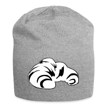brot broetchen crossaint baecker baguette bread bu - Jersey-Beanie - Grau meliert - Vorne