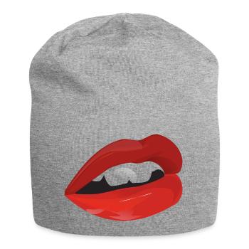 lips - Jersey-Beanie - Grau meliert - Vorne