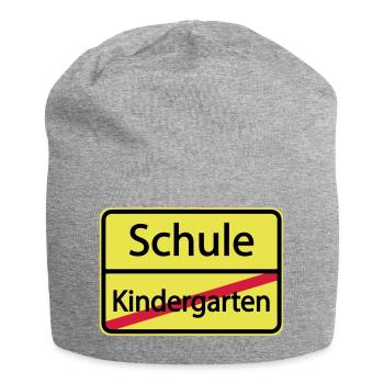 Schule Kindergarten / Einschulung / Schulkind - Jersey-Beanie - Grau meliert - Vorne