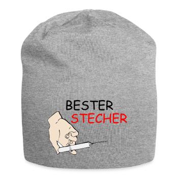 Neues T-Shirt Bester Stecher Geschenkidee - Jersey-Beanie - Grau meliert - Vorne