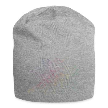 Berlin Karte U-Bahn Stationen - Jersey-Beanie - Grau meliert - Vorne