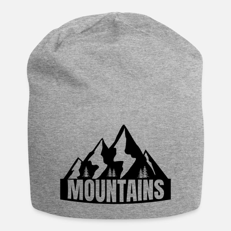 Mountains - Jersey-Beanie - Grau meliert