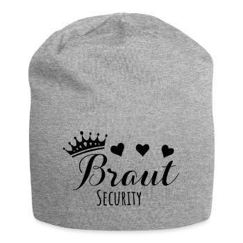 braut security Krone JGA Junggesellinnenabschied - Jersey-Beanie - Grau meliert - Vorne