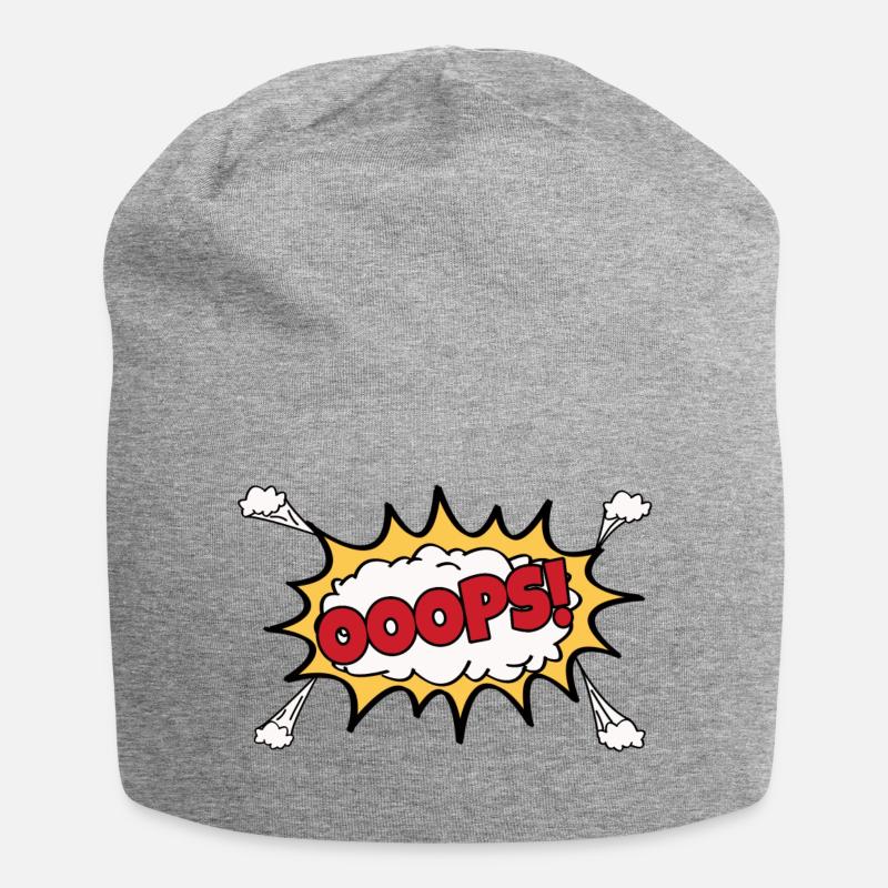 OOOPS Comic Graffiti - Jersey Beanie - heather grey