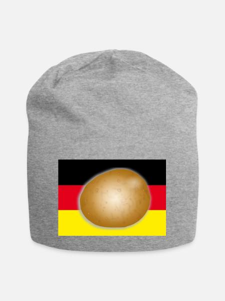 Deutschlandflagge Kartoffel - Jersey-Beanie - Grau meliert