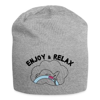 Unicorn Licorne Enjoy & Relax - Bonnet en jersey - gris chiné - Devant
