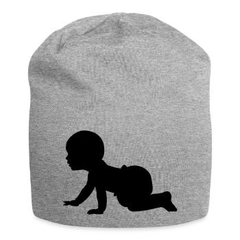Baby Shadow A - 1 color vector - Jersey Beanie - heather grey - Front