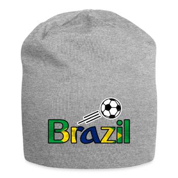 Brésil - football - Bonnet en jersey - gris chiné - Devant