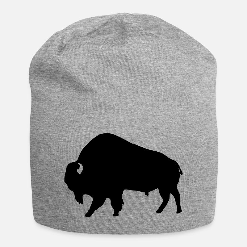 Bison - Jersey-Beanie - Grau meliert