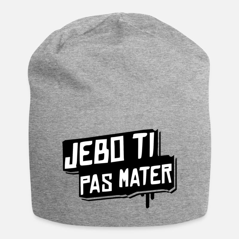 jebo ti pas mater - Jersey-Beanie - Grau meliert