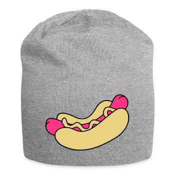 Hot Dog - Jersey-Beanie - Grau meliert - Vorne