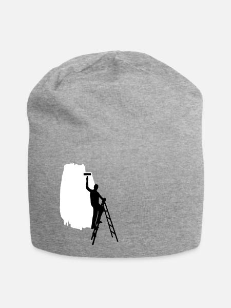 Maler- Painting Background - Jersey-Beanie - Grau meliert