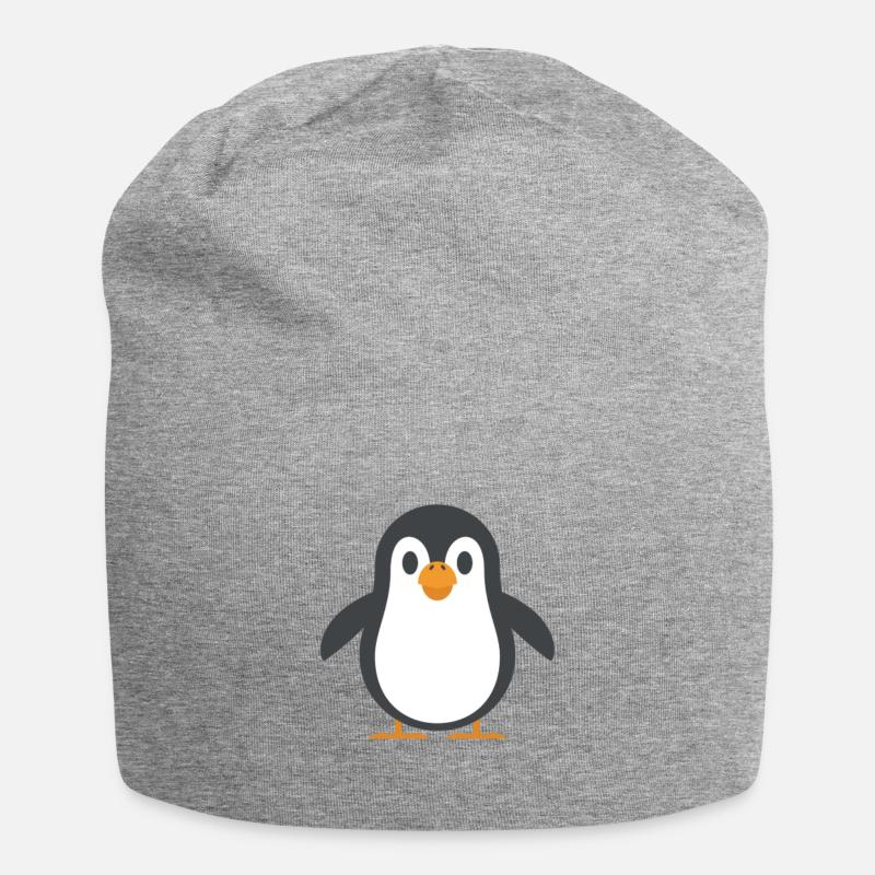 Pinguin - Jersey-Beanie - Grau meliert