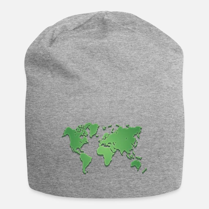 World world map - Jersey Beanie - heather grey