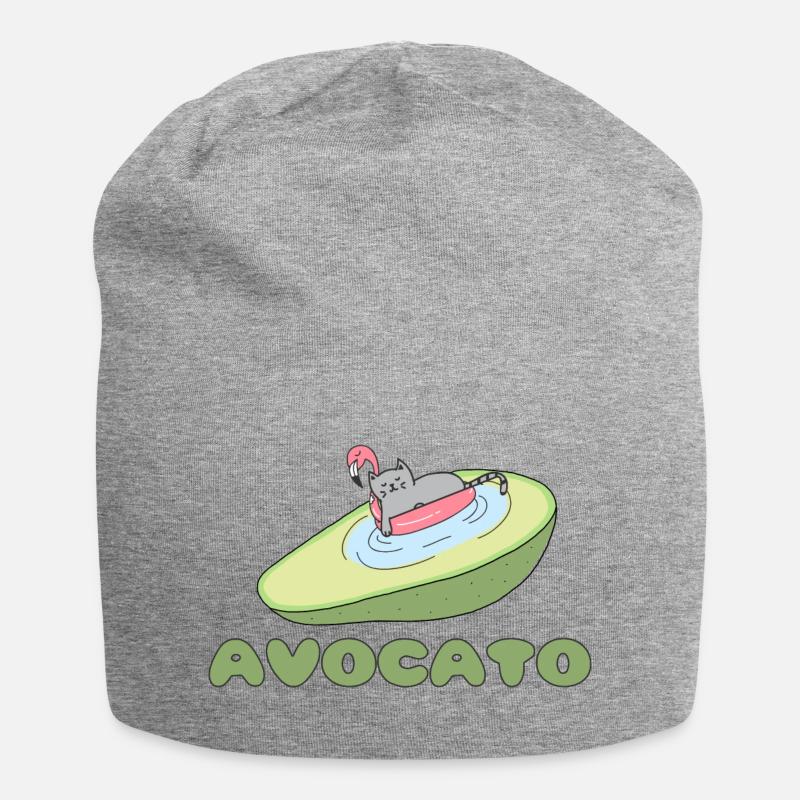 Avocato Cat Katze - Jersey-Beanie - Grau meliert