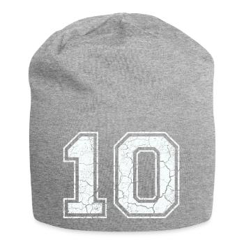 10 dans blanc in Used Look - Bonnet en jersey - gris chiné - Devant