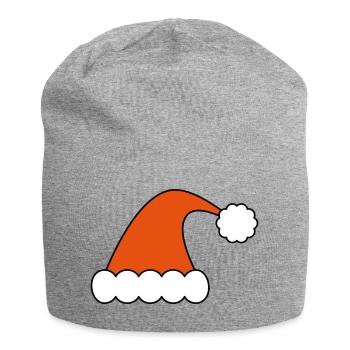 Père Noël clipart Noël motif - Bonnet en jersey - gris chiné - Devant