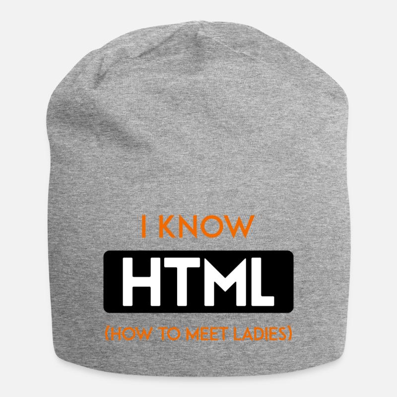 Développeur web HTML développeur développeur CSS - Bonnet en jersey - gris chiné