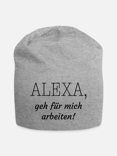 Arbeiten - Jersey-Beanie - Grau meliert