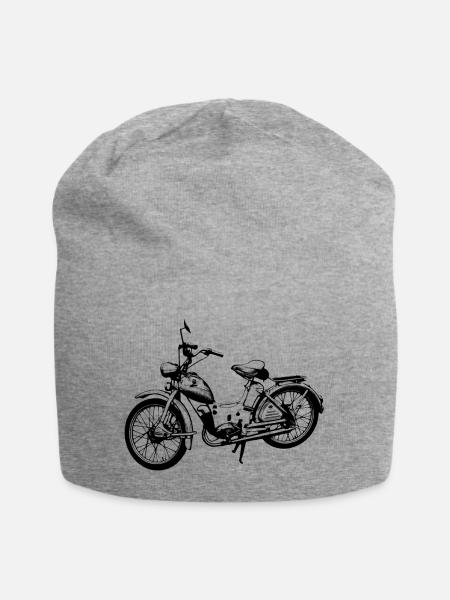 Moped Simson SR 2 - Jersey-Beanie - Grau meliert
