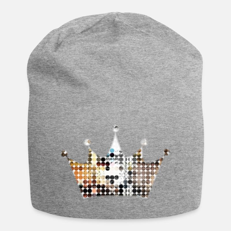 Krone - Jersey-Beanie - Grau meliert