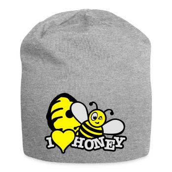 i_love_honey_dc3 - Jersey-Beanie - Grau meliert - Vorne