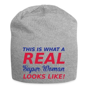 Real Woman - Jersey Beanie - heather grey - Front