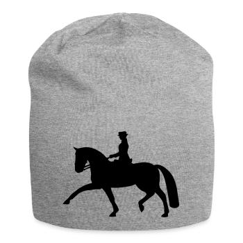 Dressur Reiter Mod.6 - Jersey-Beanie - Grau meliert - Vorne