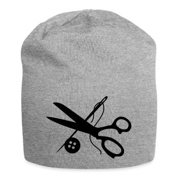 schneider handwerk schere nadel - Jersey-Beanie - Grau meliert - Vorne