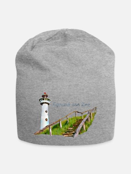 Egmond aan Zee - Jersey-Beanie - Grau meliert